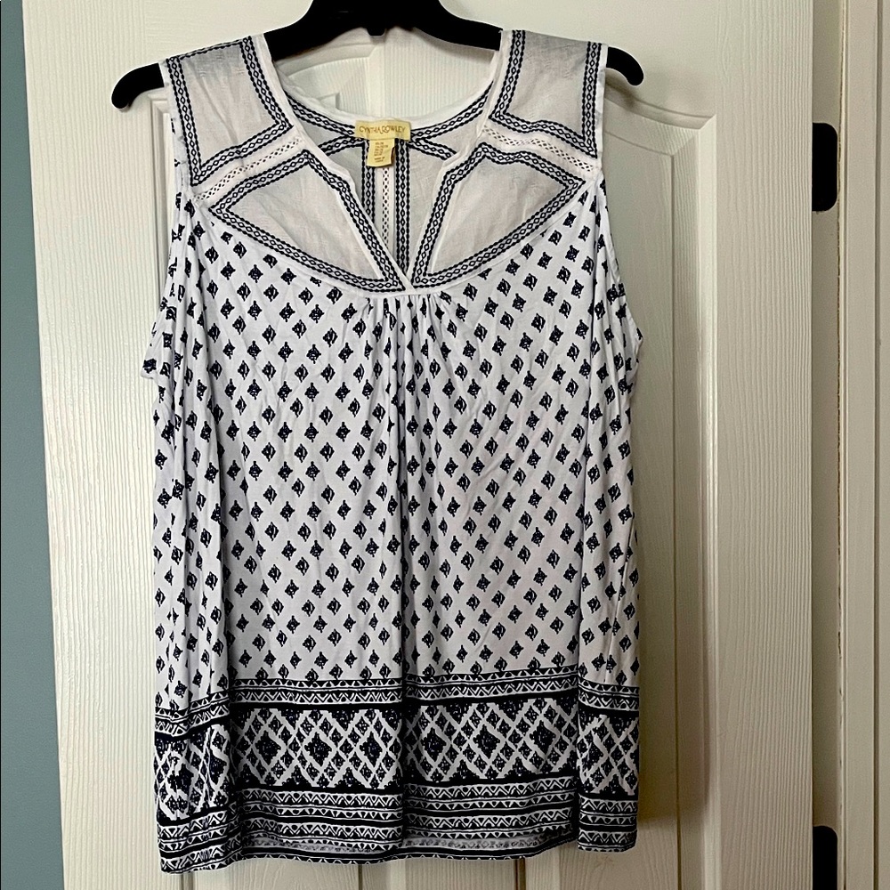 Cynthia Rowley sleeveless blouse.